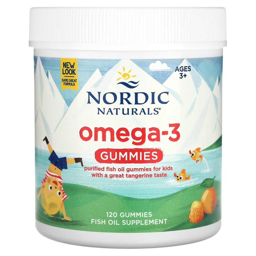 Nordic Naturals, жевательная омега-3, для детей от 3 лет, со вкусом мандарина, 120 жевательных таблеток