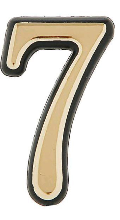 Цифра дверная АЛЛЮР ''7'' Маленькая  пластик  ЗОЛОТО / 5100