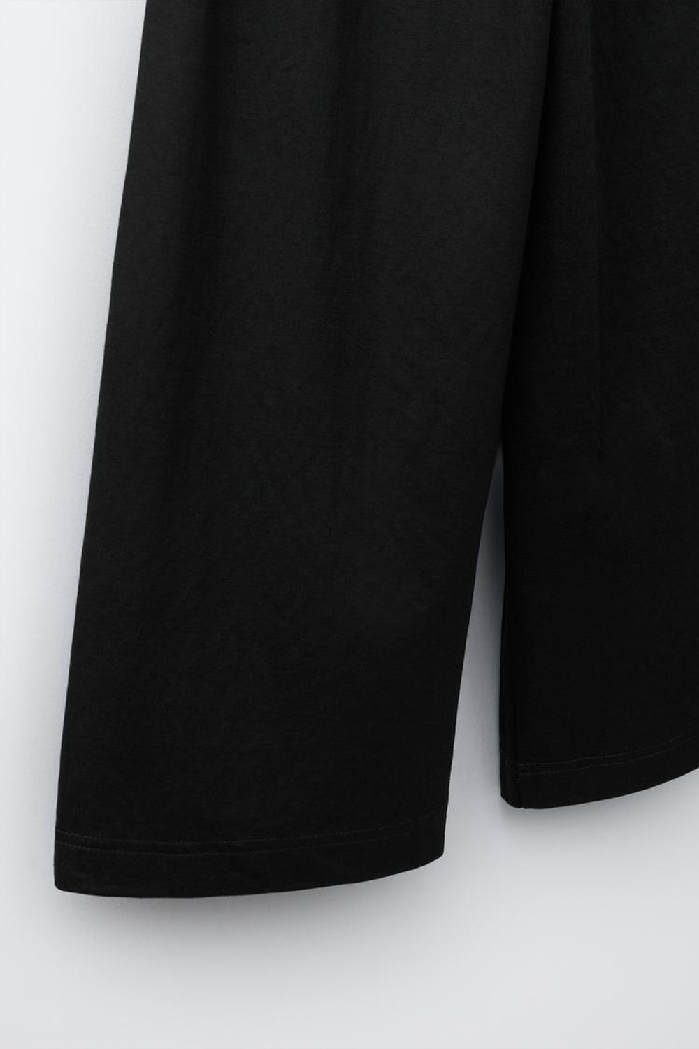 ZARA БРЮКИ WIDE LEG СВОБОДНОГО КРОЯ, ЧЕРНЫЙ