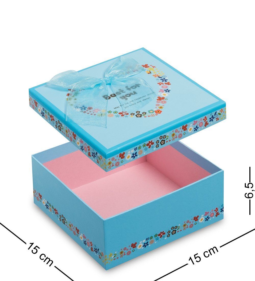 WG-29/1-B Коробка подарочная «Квадрат» цв.голубой