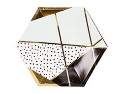 Тарелка фигурная Мятная Роскошь 23см6штG