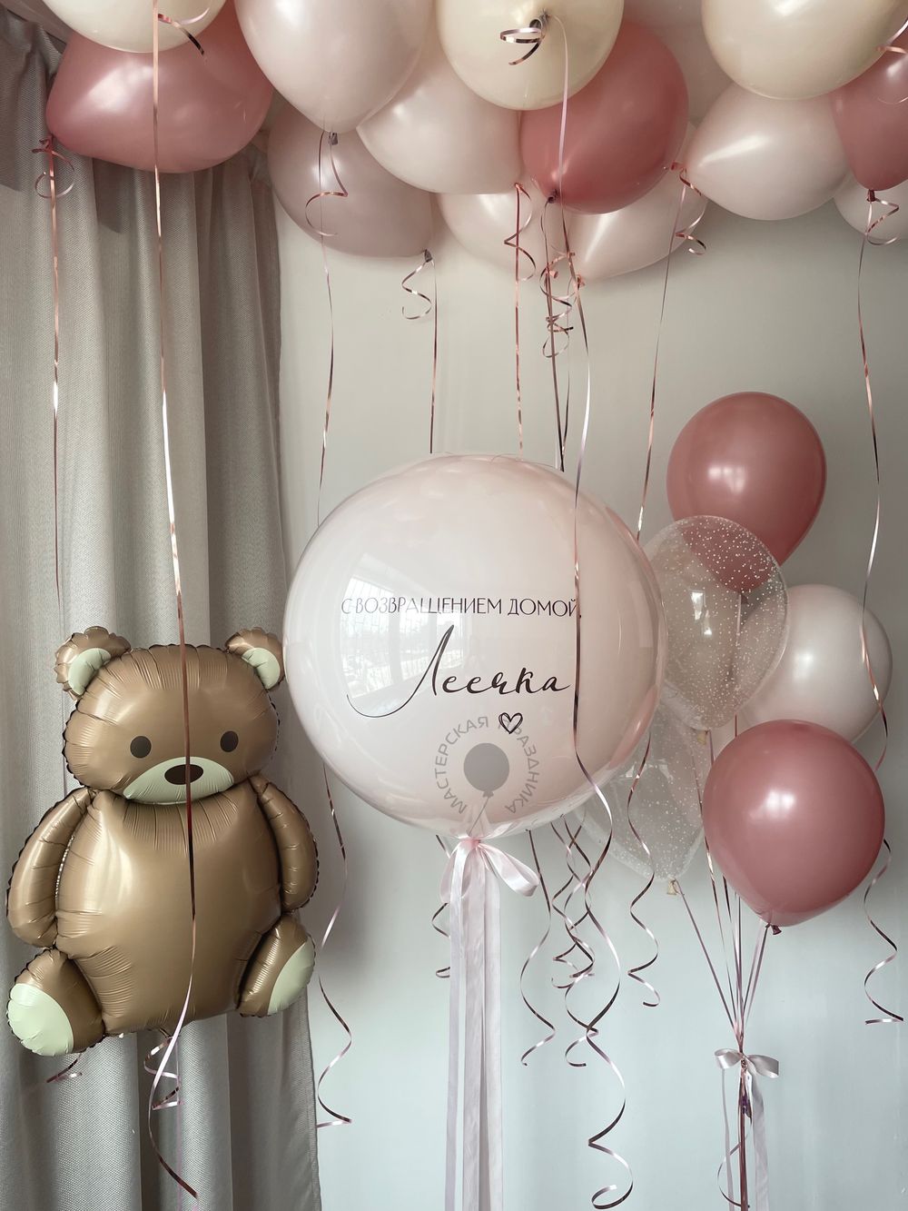 Воздушные шары на выписку для девочки №8970 