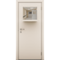 Купить Пластиковая влагостойкая дверь гладкая Poseidon кремовая с выпадающим окном