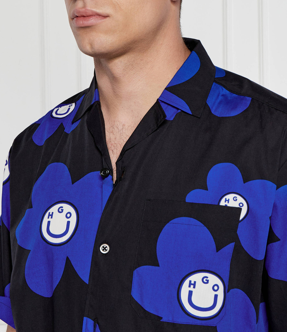 Рубашка Eligino Hugo Blue - черный(50513855)