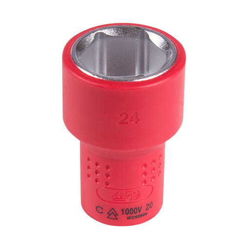 KING TONY (4335VE24M) Головка торцевая диэлектрическая шестигранная 1/2", 24 мм