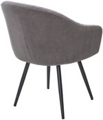 Стул М-City DISAUR Авиор (Avior) поворотный на поворотный на 360 градусов, B28 темно-серый, Велюр, Черный каркас