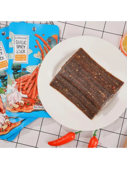 Соевое мясо Lakexixi Пряная палочка Garlic and Spicy (Чесночно-Пряный) 92г (Китай)