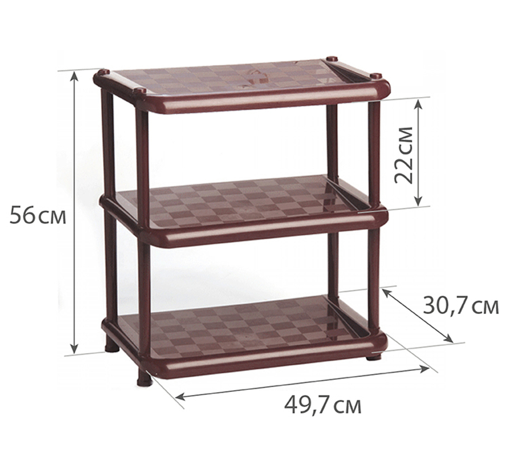 Полка в прихожую УНИВЕРСАЛ 3 секции, М2712