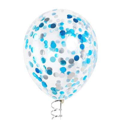 Конфетти круги синий/серебро