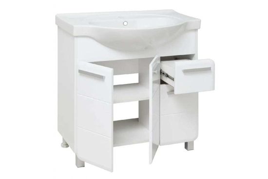 Тумба Греция-80 3 двери 2 ящика под умыв. Эрика-80 790х790х346