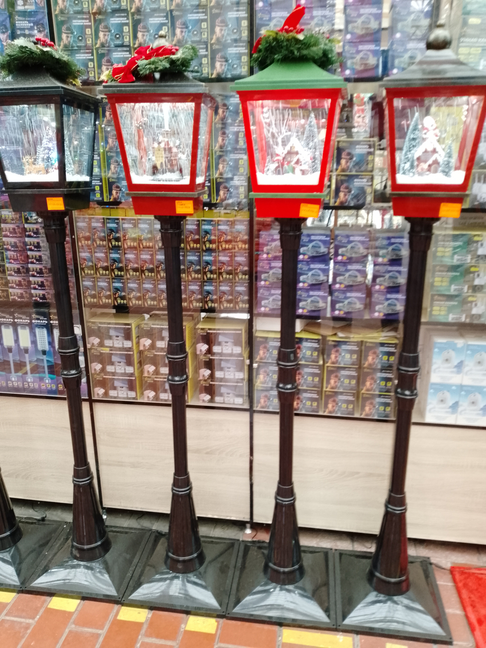 Рождественские уличные , музыкальные , снежные фонари 190 см