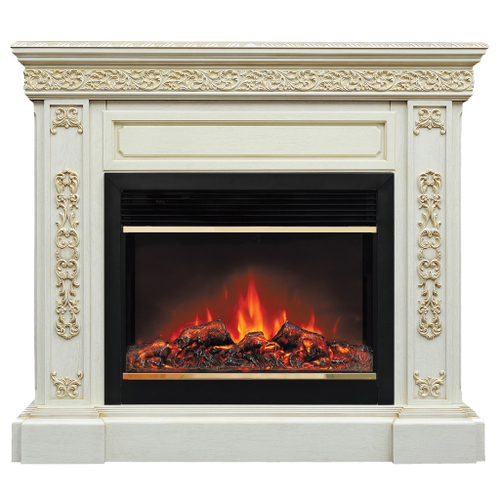 Каминокомплект Real Flame Ekaterina 26 WT с очагом Moonblaze Deluxe Brass