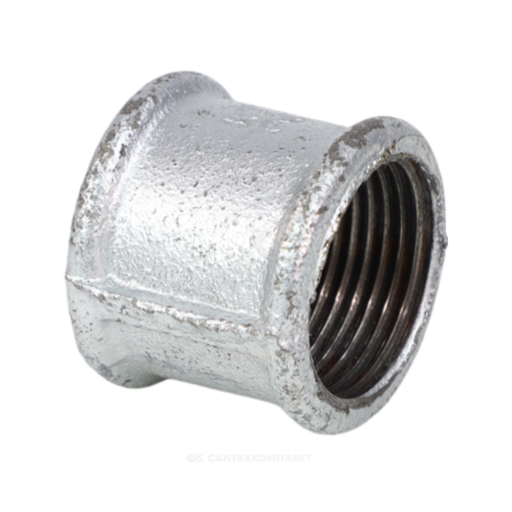 Муфта прямая чугун оц Ду 20 (3/4") ВР Fittex