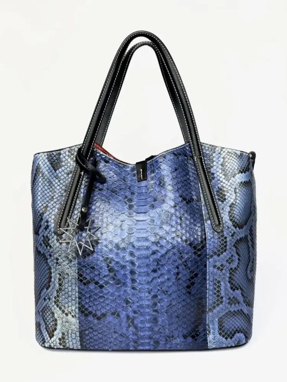 Сумка из натурального питона сине-голубого цвета