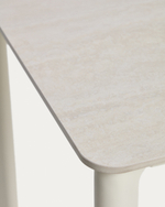 Уличный стол Anafi с бежевой столешницей из спеченного камня, 140 x 80 см