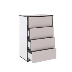 Комод Асцелла, Белый, Графит серый