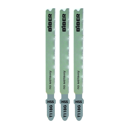 БИБЕР 85279 Полотна для эл.лобзика д/метал. 67/1,1мм Т118G 3 шт(25/200)