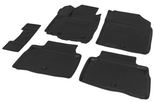 Коврики в салон автомобиля Rival для Suzuki Vitara IV поколение 2015-2018 2018-н.в., полиуретан, с крепежом, 5 частей, 15503001