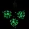Комплект мерцающих гирлянд на деревья 60 м., 3 луча по 20 м, 24V, 600 зеленых LED ламп, черный ПВХ, LTC (KDD600BLW-11-1G)