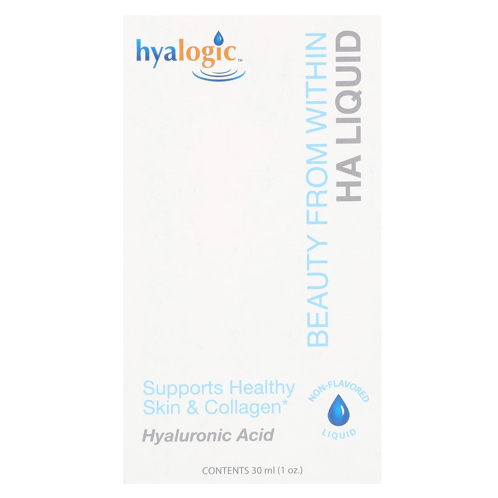 Hyalogic, Beauty From Within, гиалуроновая кислота, жидкий продукт, без добавок, 30 мл (1 унция)