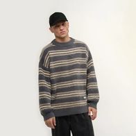 Свитер КУЛЬТУРА Furry stripes, серый