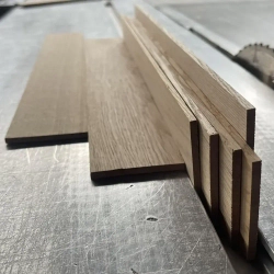 шпон (ламель) дуб 7х60х500 мм. Заготовка для творчества, хобби, поделок, мебели.