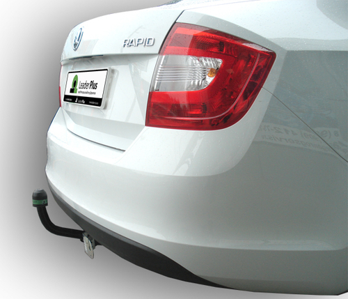 Фаркоп Лидер-Плюс для VOLKSWAGEN POLO (седан, лифтбек) (6R1) 2010-/ SKODA RAPID(лифтбек)(NH) 2012- с электрикой (Smart) и сертифкатом в комплекте арт.(V125-A)