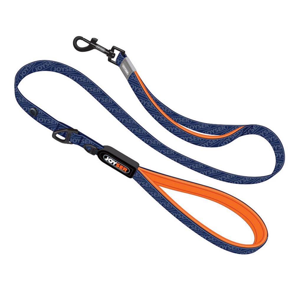 Поводок для собак JOYSER Walk Base Leash M/1200*15*3 синий с оранжевым