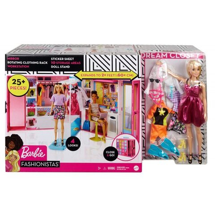 Игровой набор Barbie Fashionistas - Гардероб мечты для одежды Барби GBK10