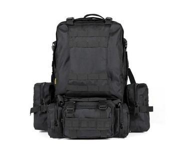 Рюкзак рейдовый "FORTRESS" с подсумками 50 л. (Черный)