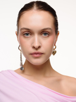 Серьги "Heart Coin Pearl" Bicolor