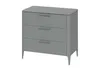 Комод Type 3 ящика ширина 90 см (серый)