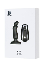 Чёрная анальная втулка G Point D-PENG с пультом - 12,3 см. (Цвет: черный)