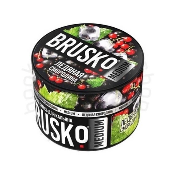 Бестабачная смесь для кальяна BRUSKO, 50 г, Ледяная смородина, Medium (M)