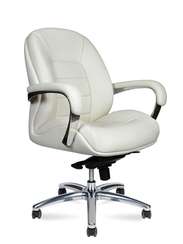 Кресло офисное Норден / Гранд LB йвери / Grand LB ivory / слоновая кость экокожа