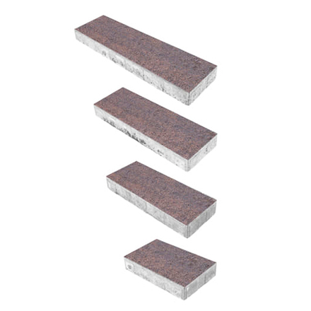 Тротуарная плитка СТОУНВУД - Венге, комплект из 4 видов плит