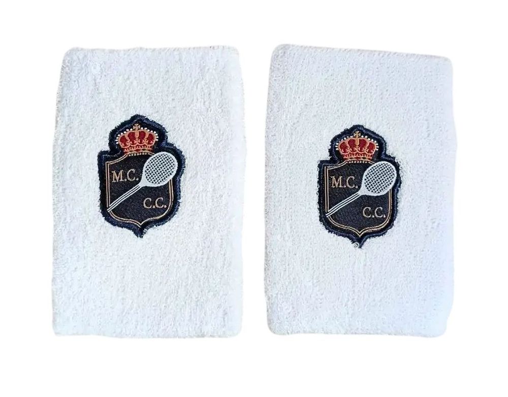 Напульсник теннисный Monte-Carlo MCCC Logo 2P - white