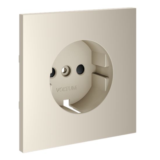 Накладка для розетки с заземлением и защитными шторками, S70 (кашемир)