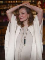 Бохо-накидка из фактурного хлопка (молоко)