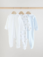 Комбинезон / Cлип для малышей Next E19-565, 3 шт., Белый, Голубой