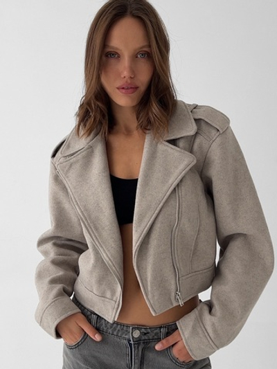 Косуха из пальтовой ткани, укороченная