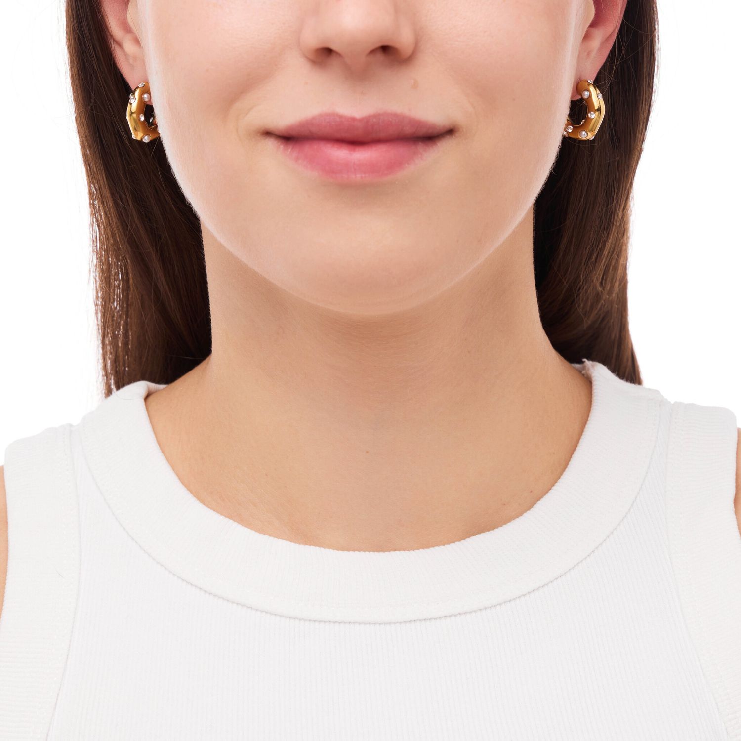 Серьги Pearly Donut Earrings - Gold