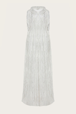 Белый кейп с вышивкой бисером, стеклярусом и бусинами