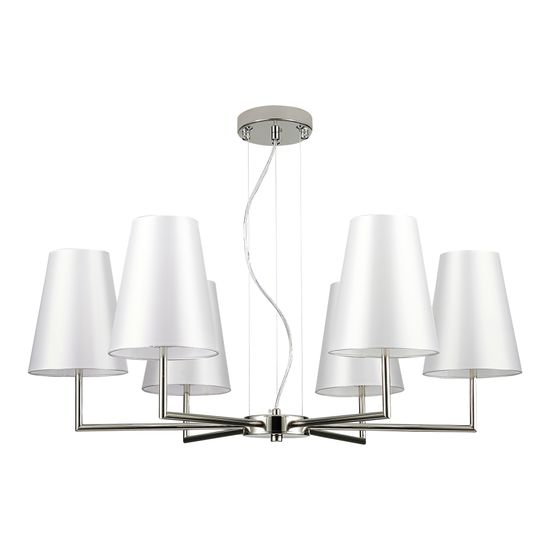 SLE105903-06 Светильник подвесной Никель/Белый E14 6*40W BELLINO