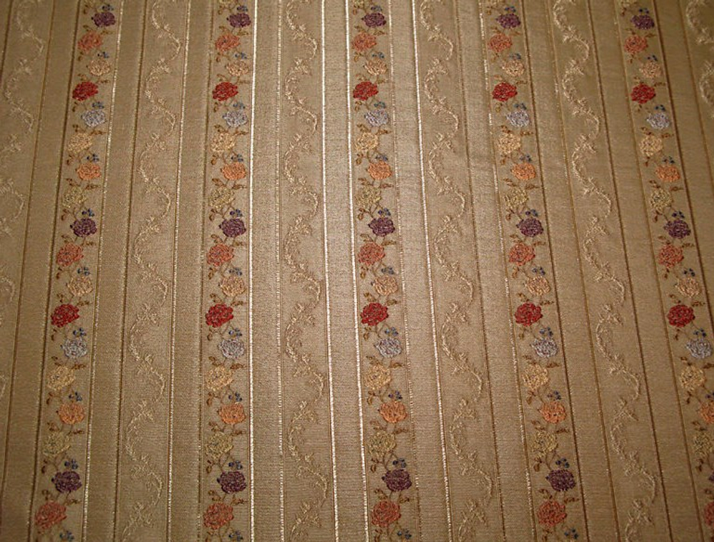 Жаккард Букет полоса малая беж