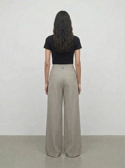 Свободные брюки-палаццо из шерсти