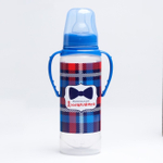 Бутылочка для кормления "Маленький босс"250 мл цилиндр, с ручками, цвет синий 2969846