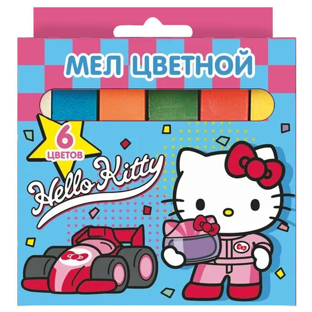 Мел 6цв. "Hello Kitty&friends" коробка с европодвесом (Центрум)