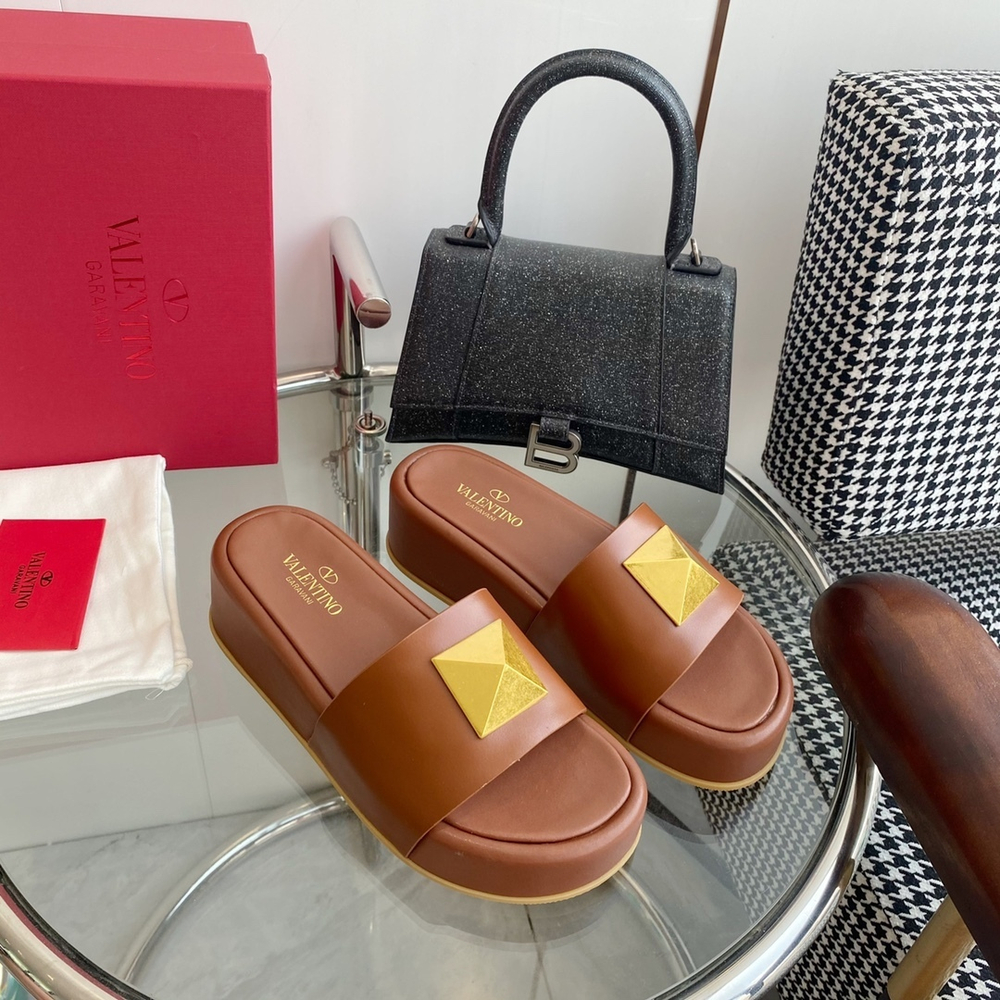 Valentino Roman Stud Slide Sandal
