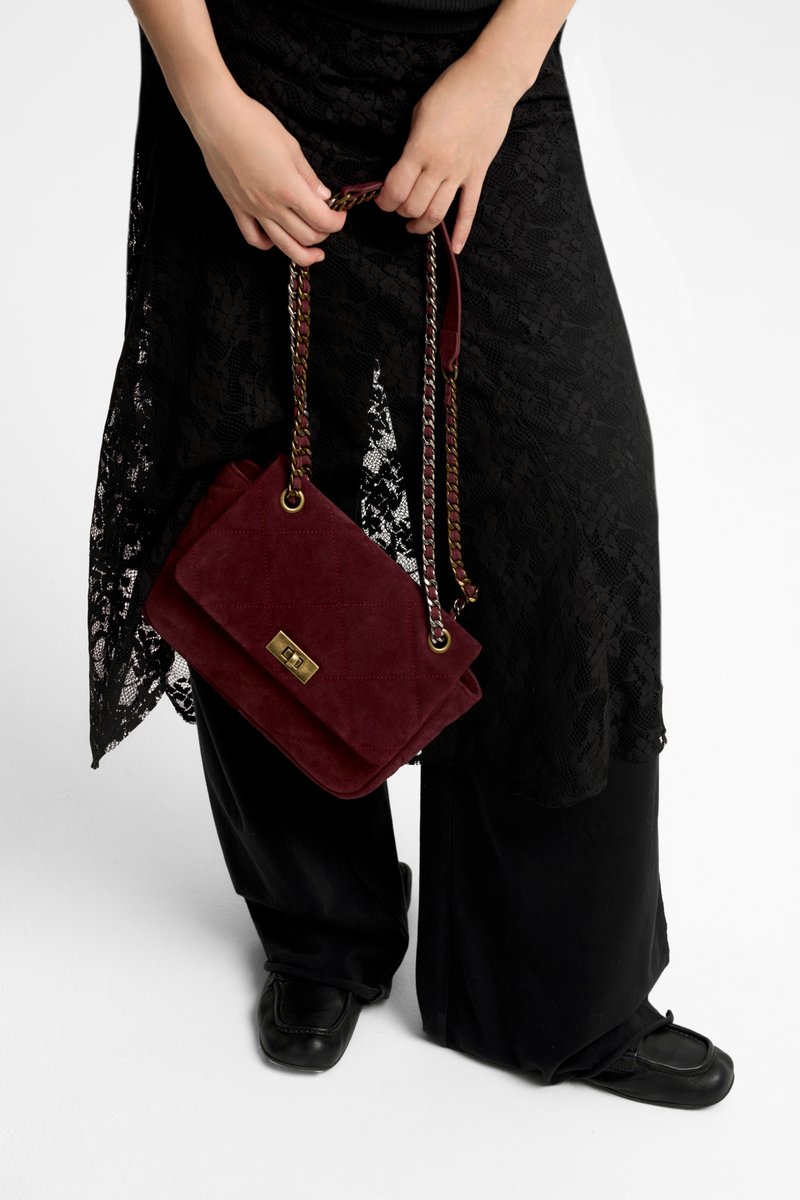 KELLY S марсала из замши